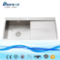 Undermount Inox Kitchen Sink clips de montagem com escorredor